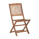 2 Pcs Folding Outdoor Chairs Solid Acacia Wood