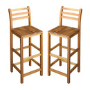 Bar Chairs 2 Pcs Solid Acacia Wood 42X36X110 Cm