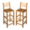 Bar Chairs 2 Pcs Solid Acacia Wood 42X36X110 Cm