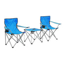 Camping Table And Chair Set 3 Pieces Blue