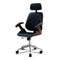 Wooden Office Chair Computer Gaming Chairs Executive Leather Black