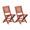 Childrens Dining Chairs 2 Pcs Solid Eucalyptus Wood