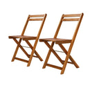 Outdoor Bistro Chairs 2 Pcs Solid Acacia Wood