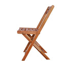 Outdoor Bistro Chairs 2 Pcs Solid Acacia Wood