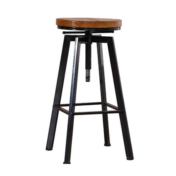 Industrial Bar Stools Kitchen Stool Wooden Barstools Swivel Chair Vintage