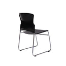 Uranus Heavy Duty Pvc Sled Base Visitor Lunchroom Chair Black