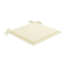 Garden Chair Cushions 4 Pcs Cream 50X50X3 Cm Fabric