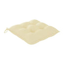 Chair Cushions 4 Pcs Cream White 40X40X7 Cm Fabric