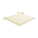Garden Chair Cushions 2 Pcs Cream 40X40X3 Cm Fabric
