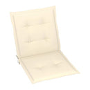 Garden Chair Cushions 6 Pcs Cream 100X50X3 Cm
