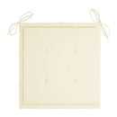 Garden Chair Cushions 6 Pcs Cream 50X50X3 Cm Fabric