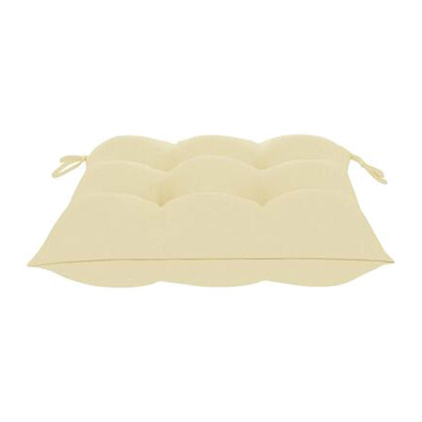 Chair Cushions 4 Pcs Cream White 40X40X7 Cm Fabric