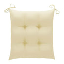 Chair Cushions 4 Pcs Cream White 40X40X7 Cm Fabric