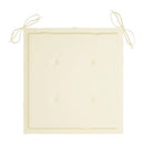 Garden Chair Cushions 4 Pcs Cream 50X50X3 Cm Fabric