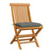 Garden Chairs With Grey Cushion 6 Pcs Solid Teak Wood
