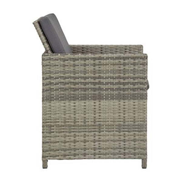 Garden Chairs 2 Pcs With Cushions Grey Poly Rattan