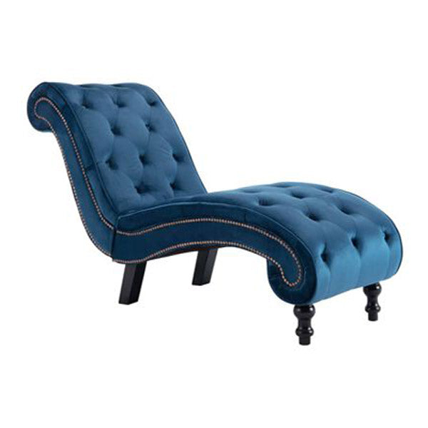 Chaise Lounge Blue Velvet