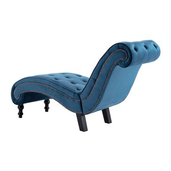 Chaise Lounge Blue Velvet