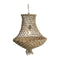 Jute And Wood Basket Chandelier Natural 50X50X70Cm