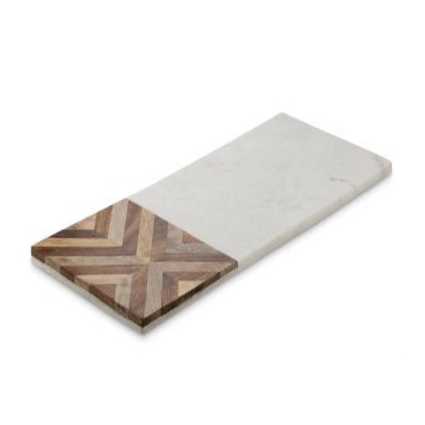 Cheese Board Wood And Marble 45Cm
