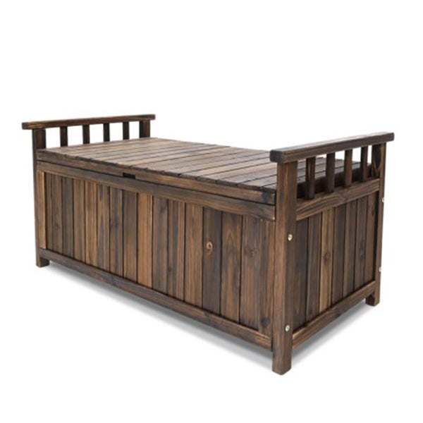Outdoor Storage Box Wooden Garden Bench Chest Toy Tool Sheds Furniture
