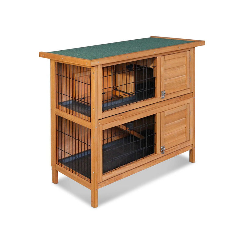 Foldable Ramp Double Storey Rabbit Hutch
