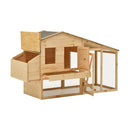 Chicken Cage Solid Pine Wood 178X67X92 Cm