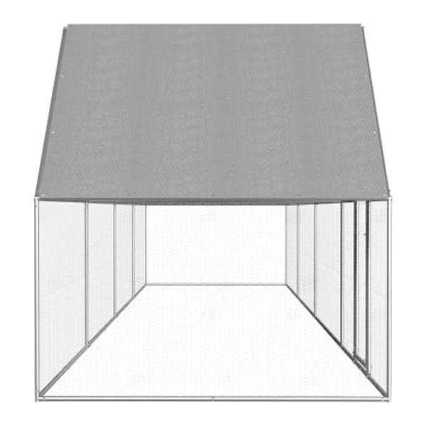 Chicken Coop 8X2X2 M Galvanised Steel