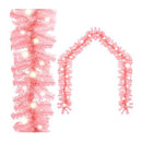 Christmas Garland With Led Lights 10 M Pink