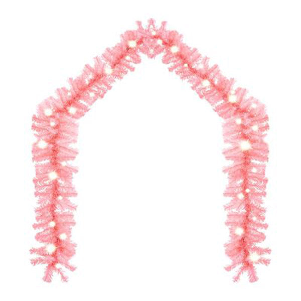 Christmas Garland With Led Lights 5 M Pink Colour