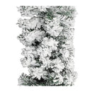 Christmas Garland With Leds And Flocked Snow Green 5 M Pvc