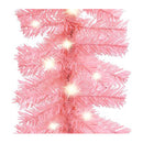 Christmas Garland With Led Lights 10 M Pink