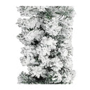Christmas Garland With Leds And Flocked Snow Green 10 M Pvc