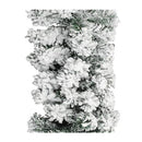 Christmas Garland With Flocked Snow Green 10 M Pvc