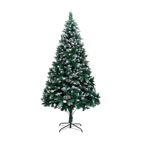 Artificial Christmas Tree With Pine Cones And White Snow 210 Cm