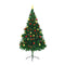 Artificial Christmas Tree With Baubles And Leds Green 210 Cm
