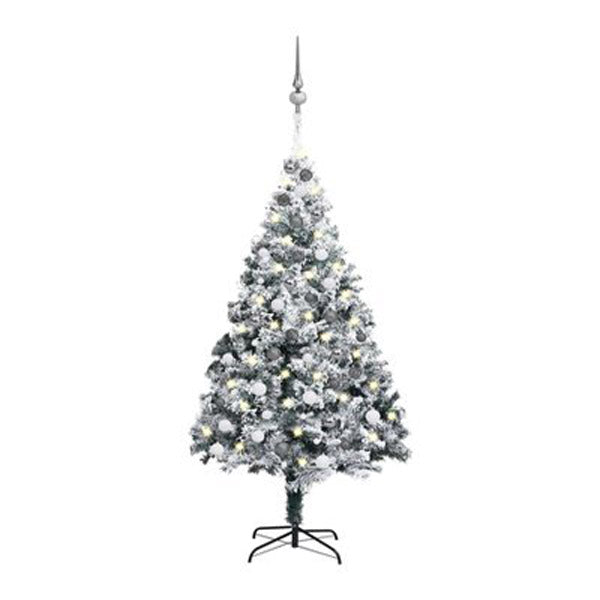 Artificial Christmas Tree With Leds And Ball Set 180 Cm Pvc Green