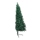Artificial Half Christmas Tree With Stand Green 210 Cm Pvc