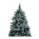 Artificial Christmas Tree With Pine Cones And White Snow 210 Cm