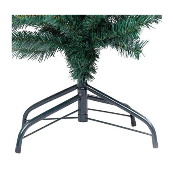 Slim Artificial Christmas Tree Green With Ball Set And Leds 150 Cm