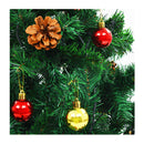 Artificial Christmas Tree With Baubles And Leds Green 210 Cm