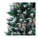 Artificial Christmas Tree With Pine Cones And White Snow 210 Cm