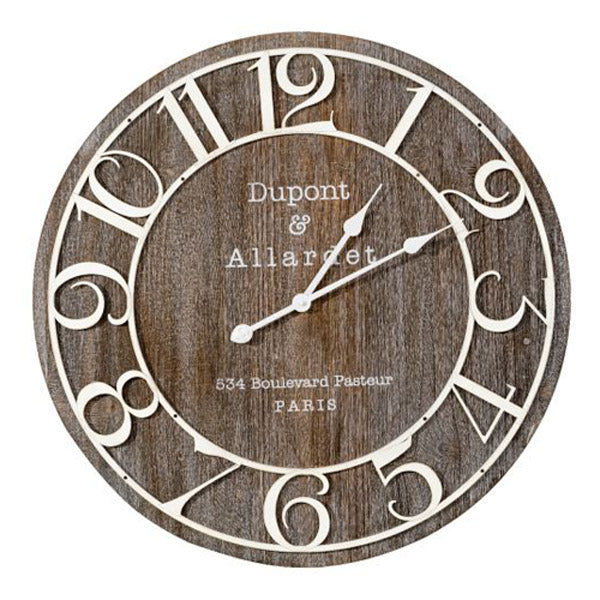 Wooden Wall Clock Numbers Dupont 68Cm