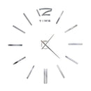 3D Wall Clock Modern Design 100 Cm Xxl Silver