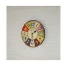 Large Colourful Wall Clock Kitchen Office Retro Timepiece