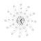 Wall Clock With Quartz Movement Modern Design 50 Cm Spiral