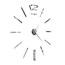 3D Wall Clock Modern Design 100 Cm Xxl Silver