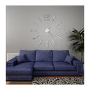 3D Wall Clock Modern Design 100 Cm Xxl Silver