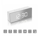 Digital Led Mirror Alarm Clock Temperature Light Time Bedside Clock