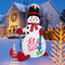 185CM Christmas Inflatable Skiing Snowman for Yard